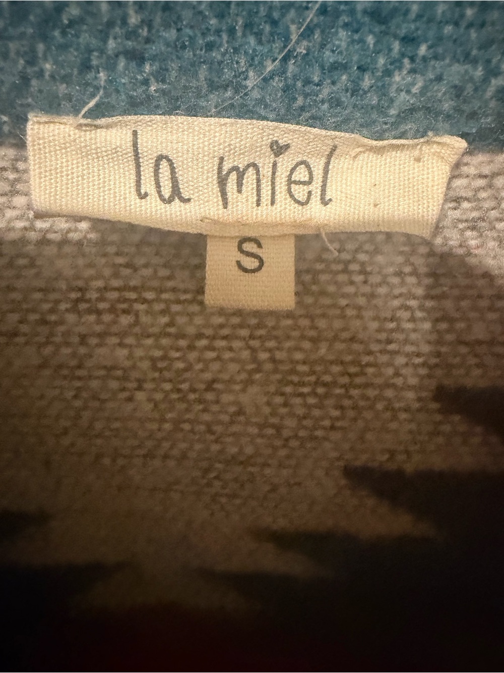 Aztec Pattern Shacket - Teal & Rust - Picture 5 of 5